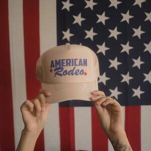 american rodeo trucker snapback hat